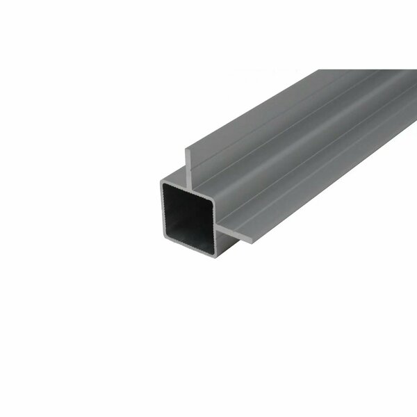Eztube Extrusion for 1/2in Flush Panel  Silver, 60in L x 1in W x 1in H, QR Both Ends 100-191 QR 5